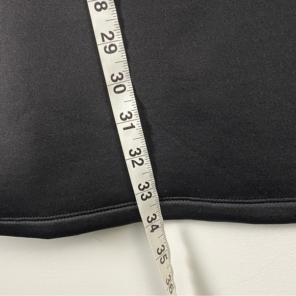 Anthropologie Pleione NWT Black Ruffle Bell Sleeve A-Line Scuba Mini Dress Small - Picture 4 of 10